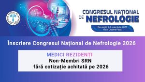 Taxă de participare Congresul Național de Nefrologie, 5-7 noiembrie 2026 - Medici rezidenți non-membri